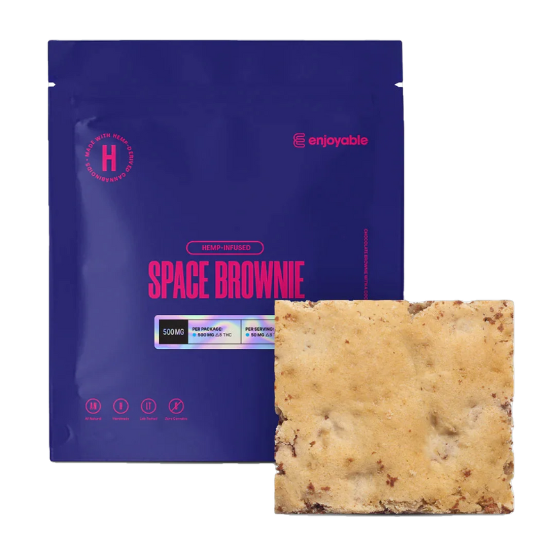 Enjoyable D8 Brownies 500 mg and 1000 mg - Coastal Hemp Co