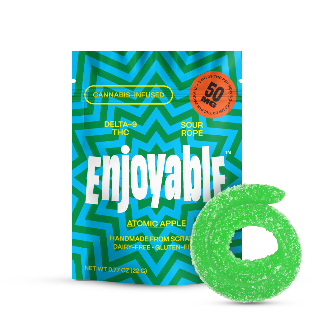 Enjoyable Delta-9 THC Sour Rope Gummies Surfside Brands Coastal Hemp Co