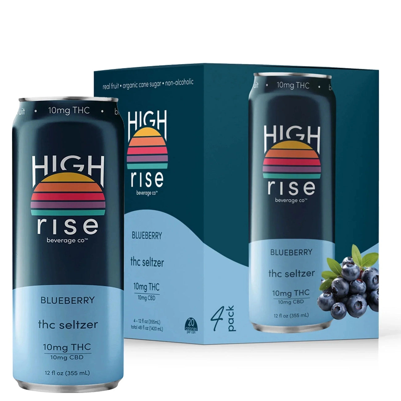 High Rise Delta-9 Seltzers 10mg High Rise Beverage Co. Coastal Hemp Co