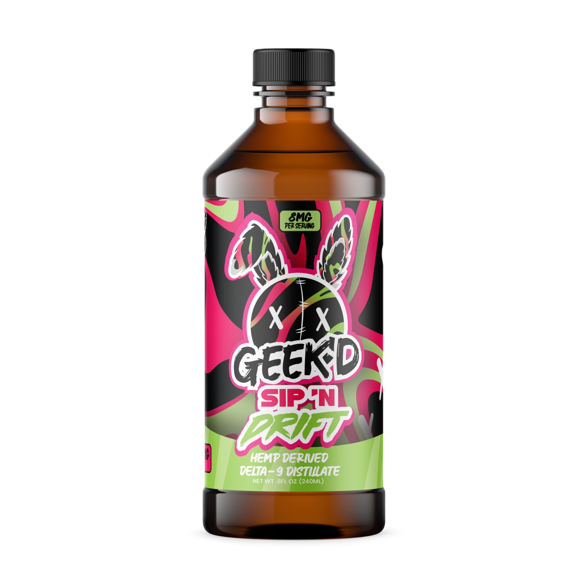 GEEK’D Sip 'N Drift Delta-9 Syrup - 800mg - Coastal Hemp Co