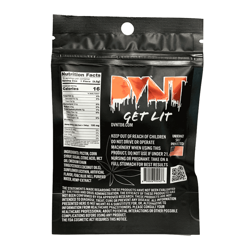 DVNT Gummies (D8/THCP, 100 mg, Blue Raspberry) - Coastal Hemp Co
