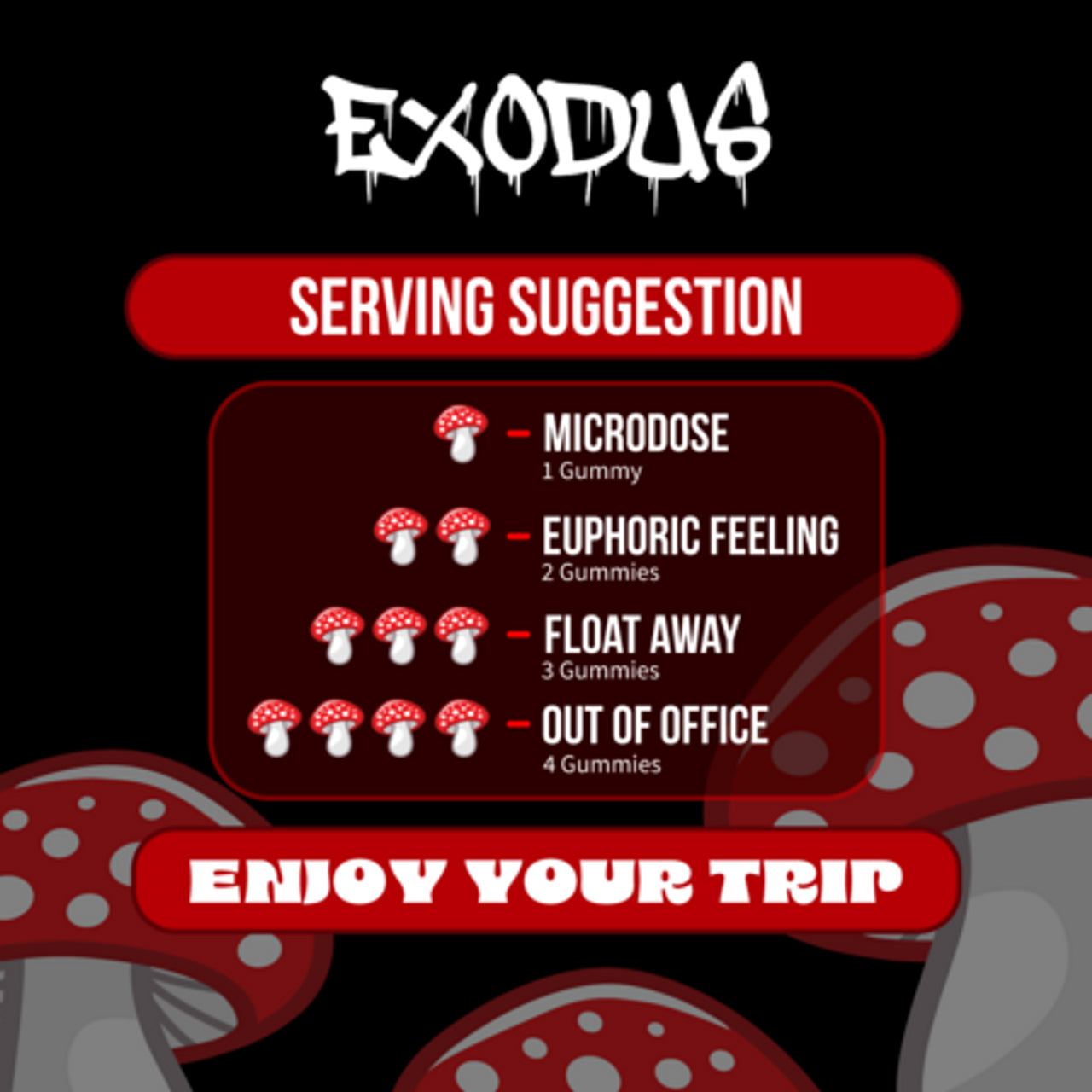 Exodus Mushy Drops Mushroom Gummies