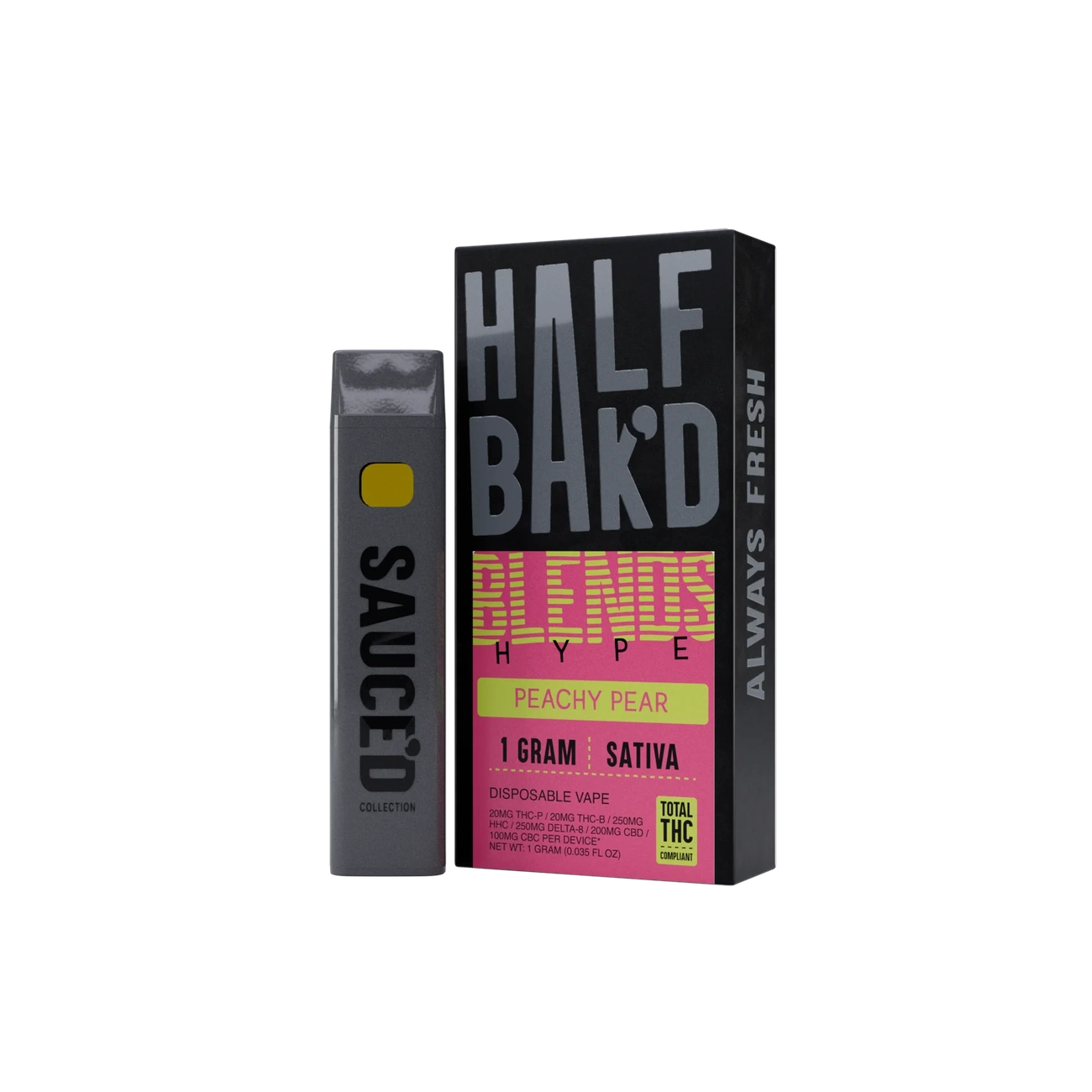 Half Baked | 1G THCP Disposable Vape Half Bak'd Coastal Hemp Co