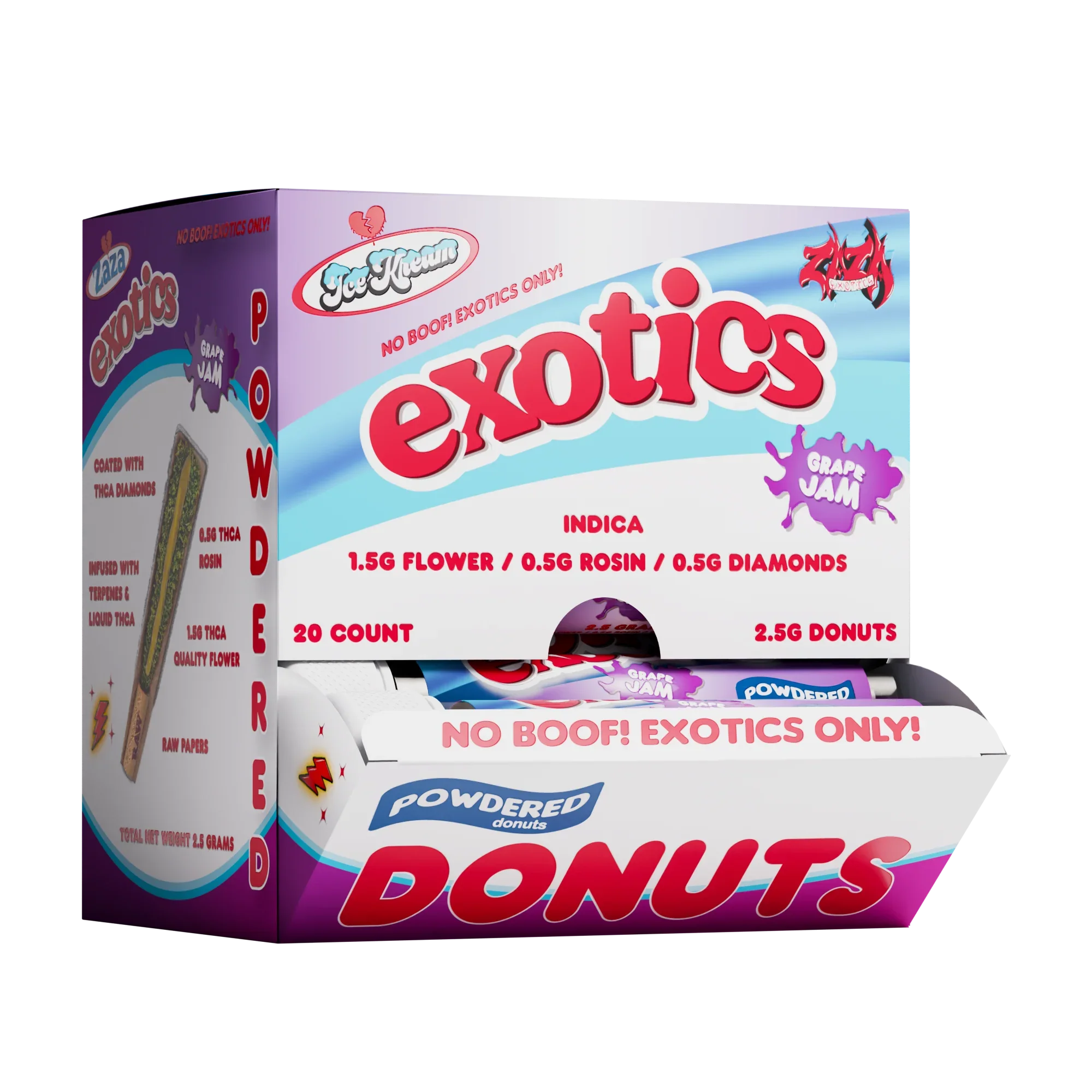 Ice Kream Exotics Powdered Donuts THCA 2.5G Ice Kream Coastal Hemp Co