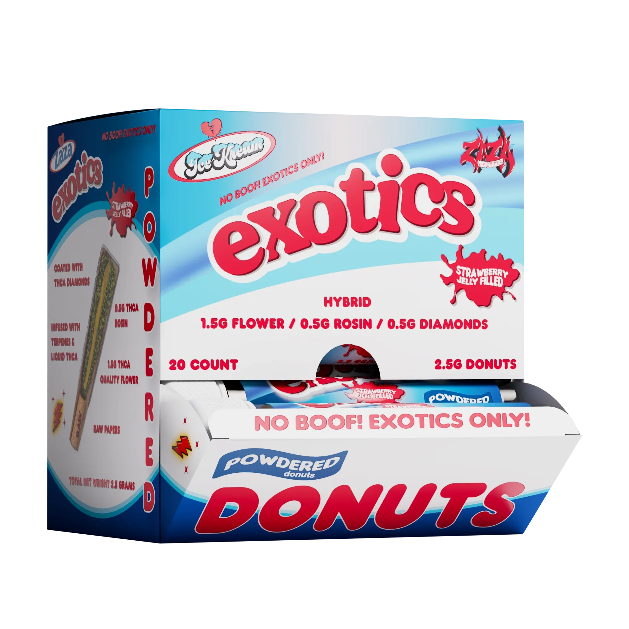 Ice Kream Exotics Powdered Donuts THCA 2.5G Ice Kream Coastal Hemp Co