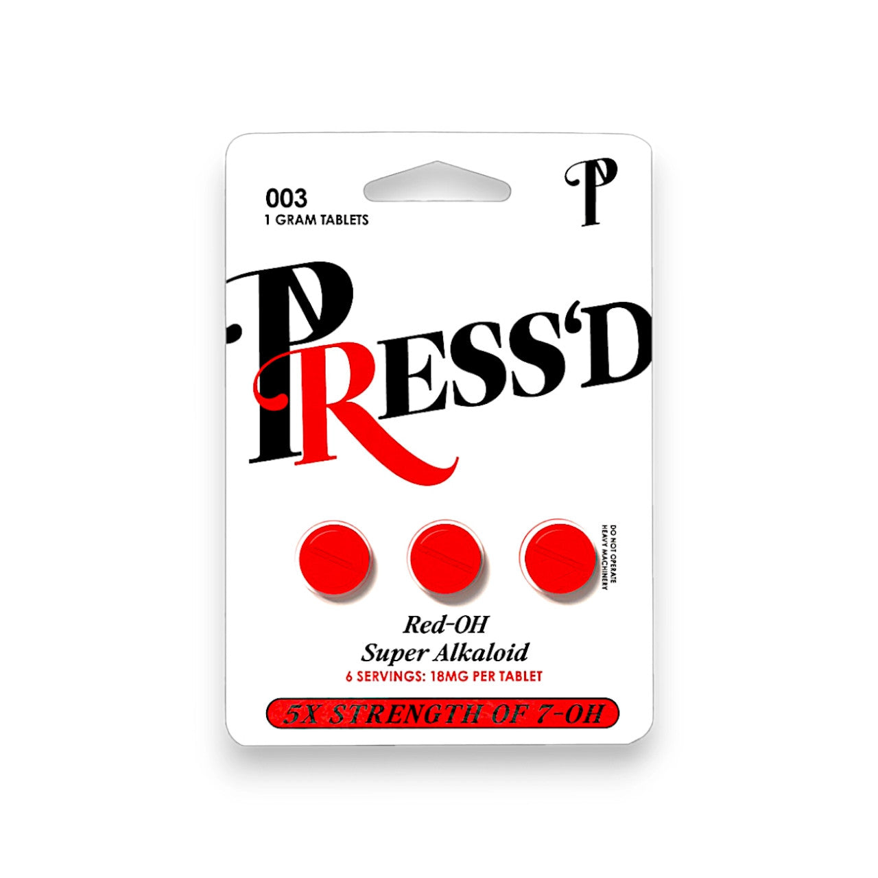 Press'd Red-OH Kratom Tablets (25-Pack Display)