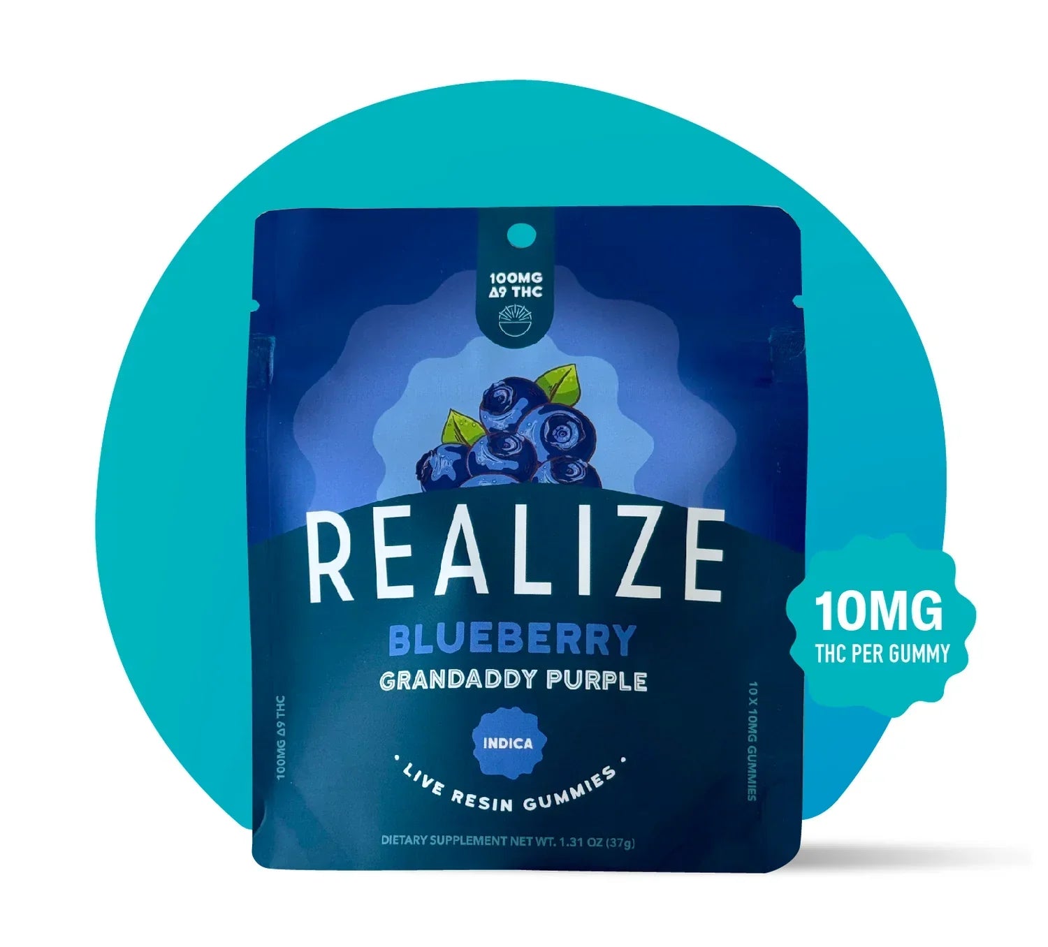 Realize Delta 9 Gummies 100 mg Live Resin Realize Coastal Hemp Co