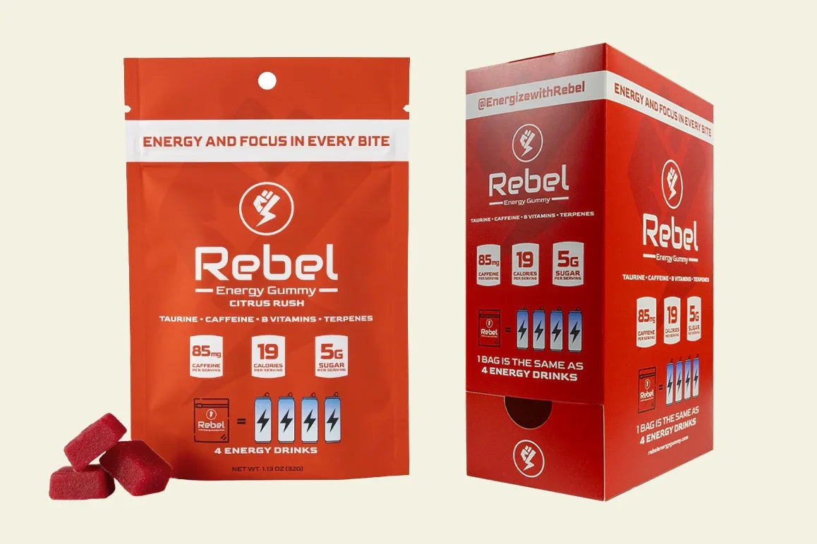 Rebel Energy Gummies 8ct Urb Coastal Hemp Co