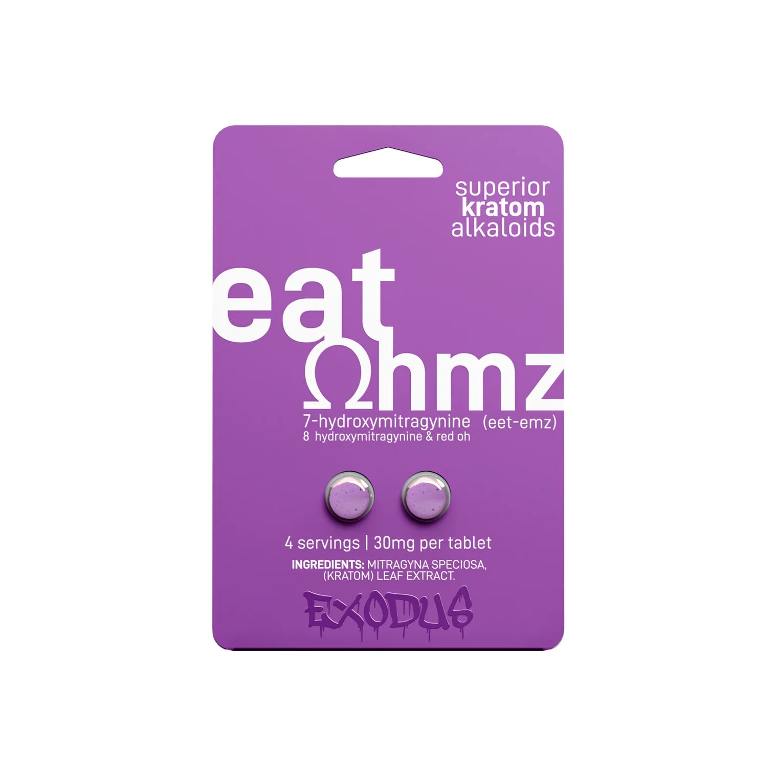 Eat Ohmz 7-OH 8-OH Red-OH Purple Kratom Tablets – 60mg – 2pk Exodus Labs Coastal Hemp Co