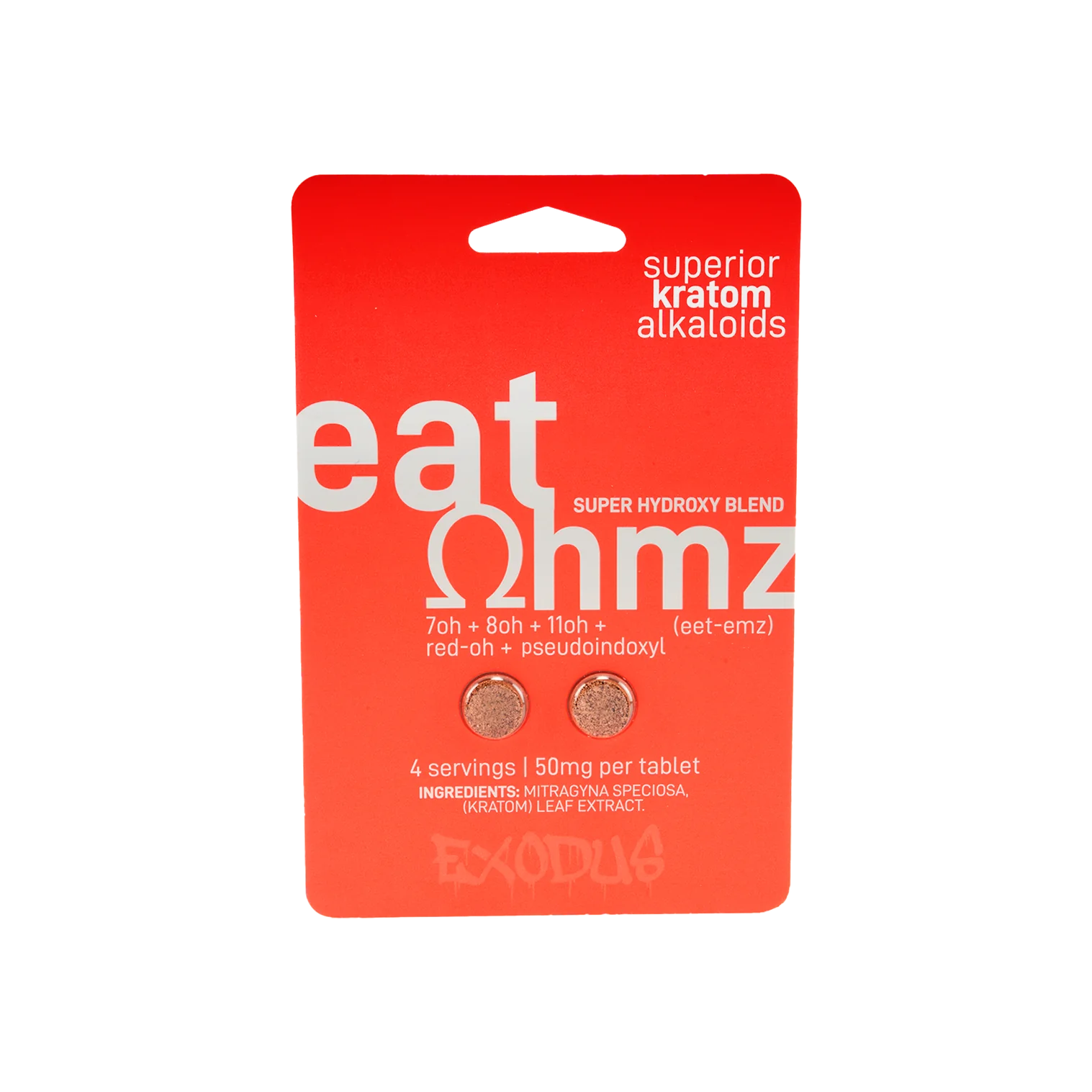 Eat Ohmz Super 7-Hydroxy Tablets 100mg 2Ct Exodus Labs Coastal Hemp Co