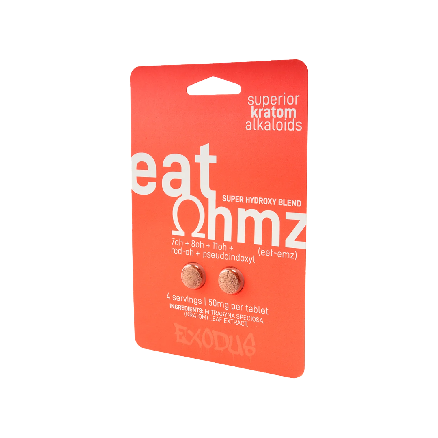Eat Ohmz Super 7-Hydroxy Tablets 100mg 2Ct Exodus Labs Coastal Hemp Co