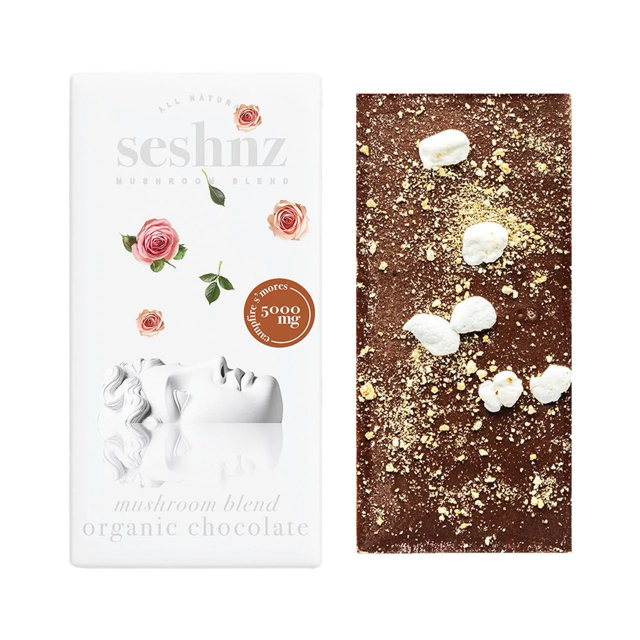 Seshnz Mushroom Chocolate Bar 5000mg Seshnz Coastal Hemp Co