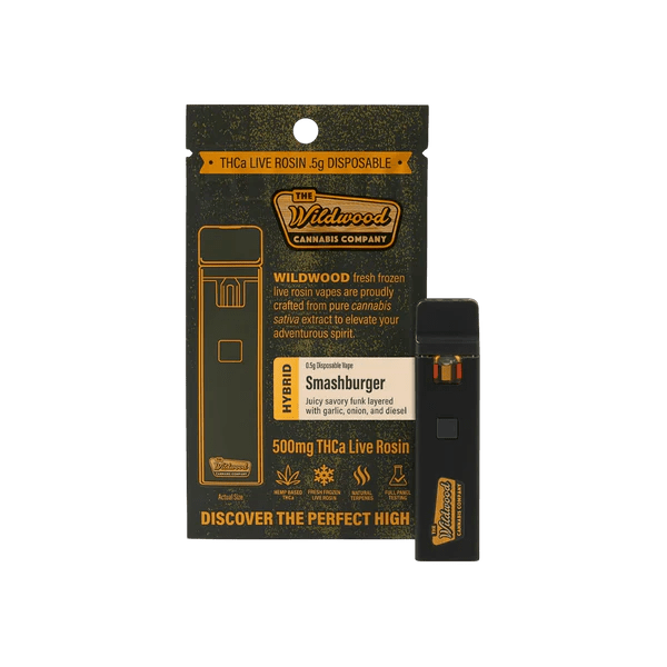 Wildwood Live Rosin THCA Disposable 0.5G Woodstock Hemp Co Coastal Hemp Co