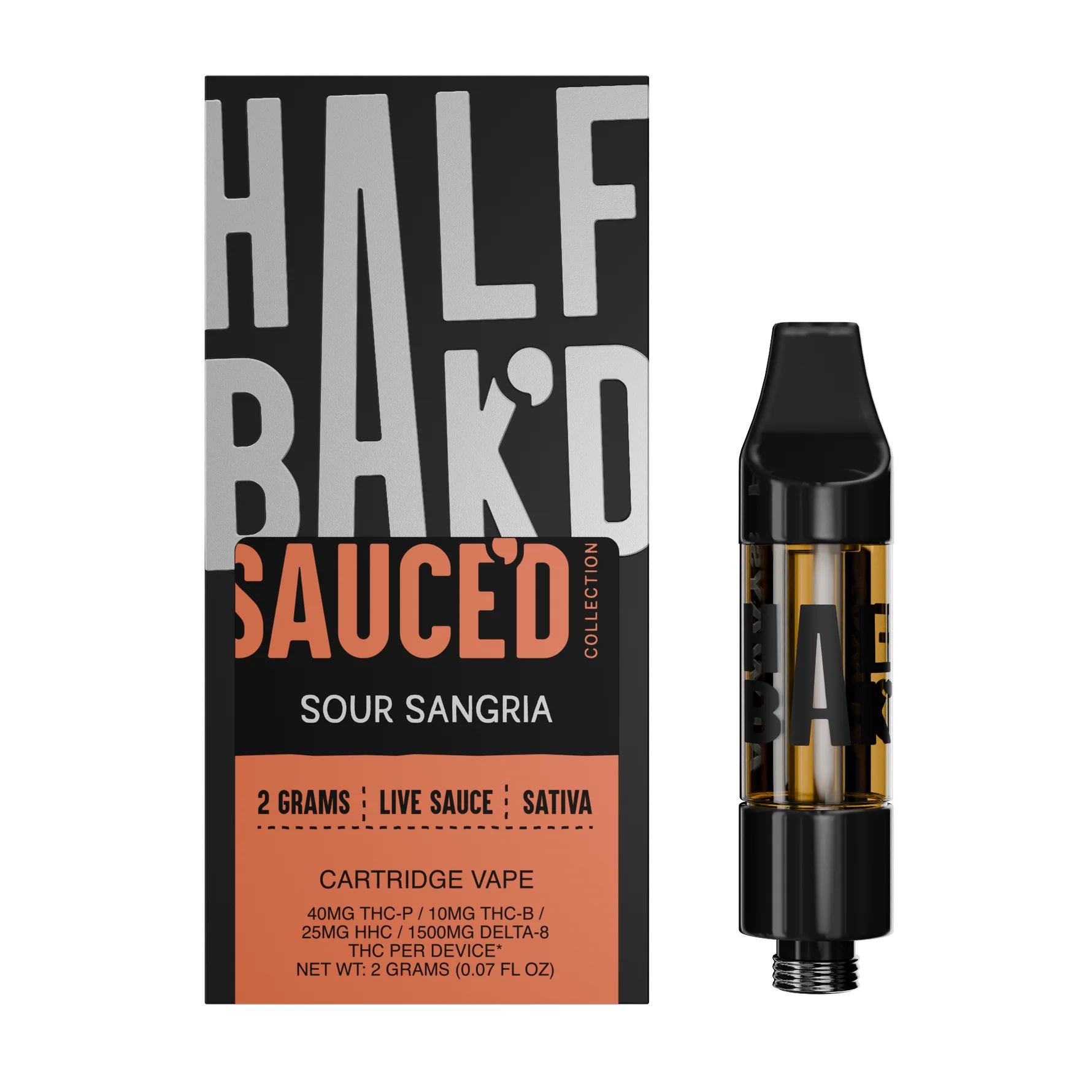 HALF BAK'D Sauce'd 2G Cartridge