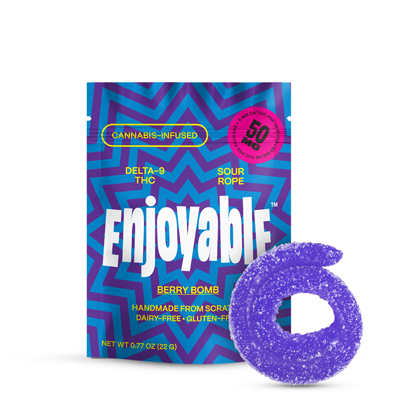 Enjoyable Delta-9 THC Sour Rope Gummies Surfside Brands Coastal Hemp Co
