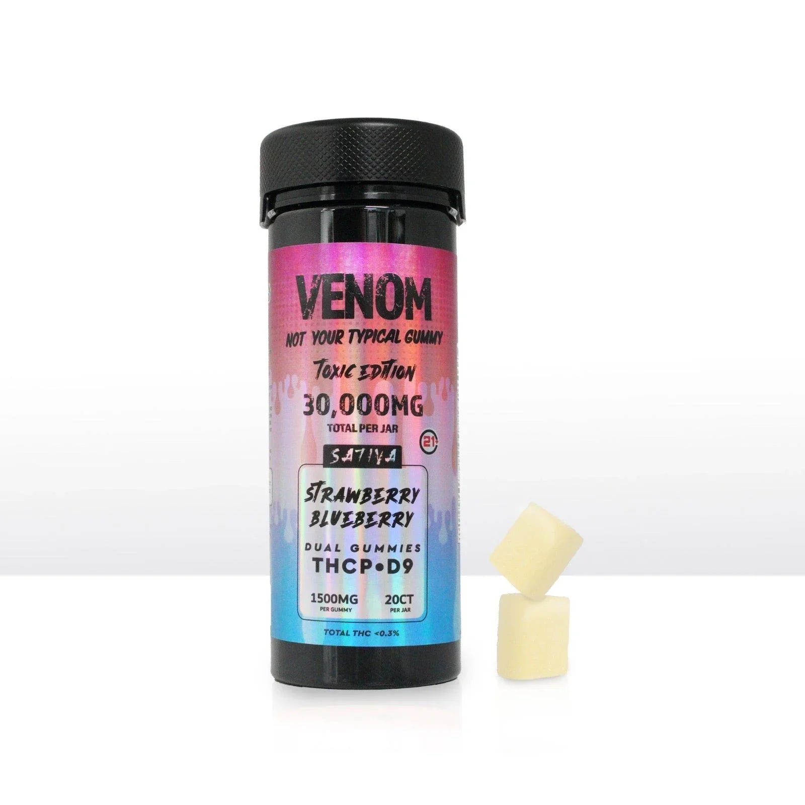 VENOM 30,000mg D9/THCP Gummies 20CT JAR VENOM Coastal Hemp Co