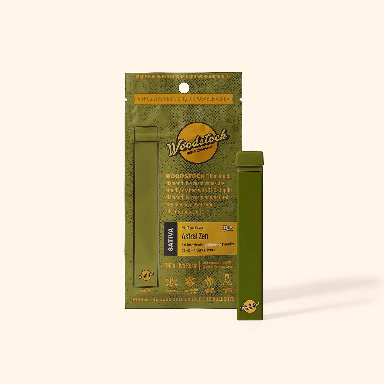Woodstock THCa Liquid Diamond Live Resin 2.0g Disposable Woodstock Hemp Co Coastal Hemp Co