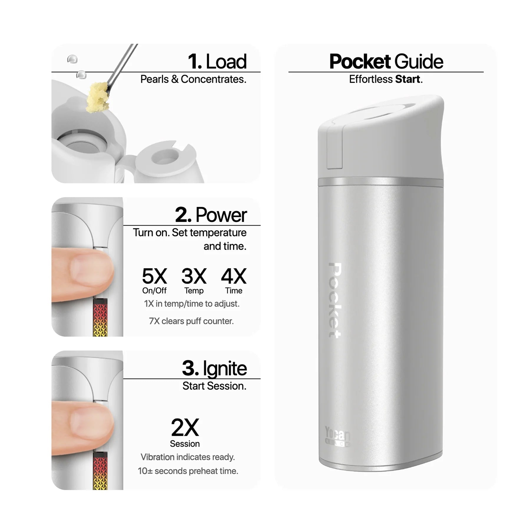 Yocan Black Pocket Concentrate Vaporizer Yocan Coastal Hemp Co