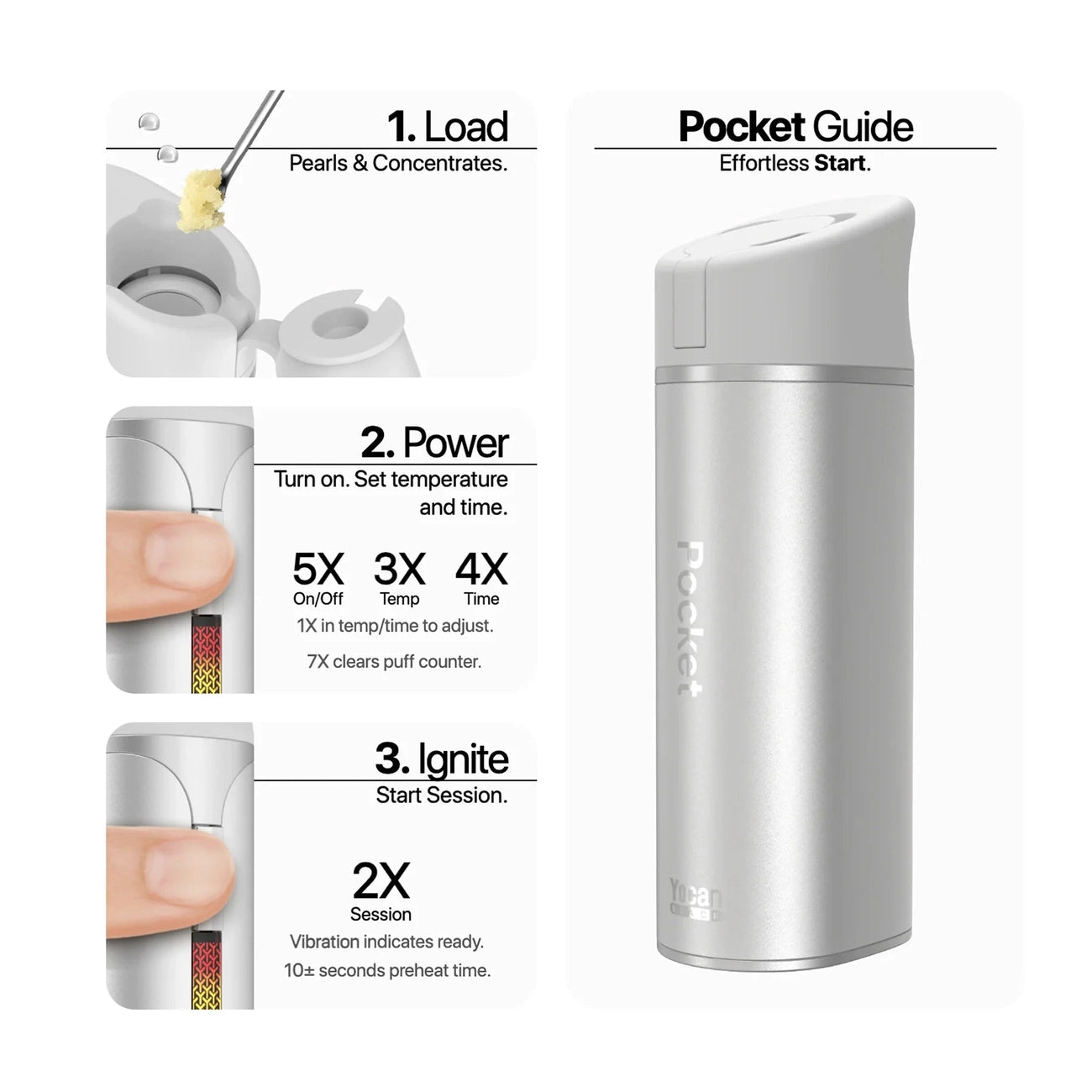 Yocan Black Pocket Concentrate Vaporizer Yocan Coastal Hemp Co