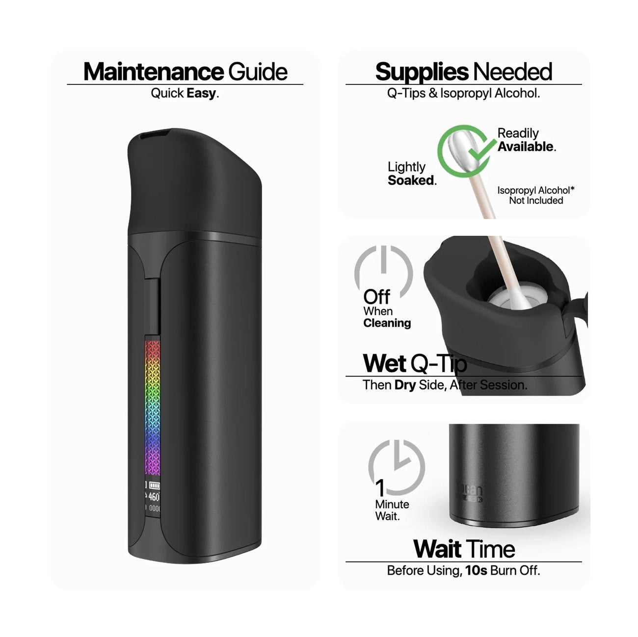 Yocan Black Pocket Concentrate Vaporizer Yocan Coastal Hemp Co