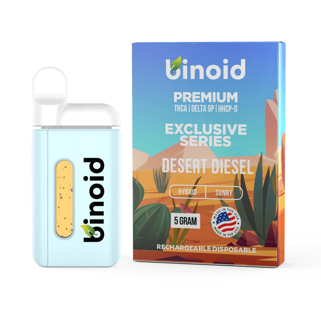 Binoid 5 Gram Disposable Vape - Exclusive Series Desert Diesal. Shop CoastalHemp