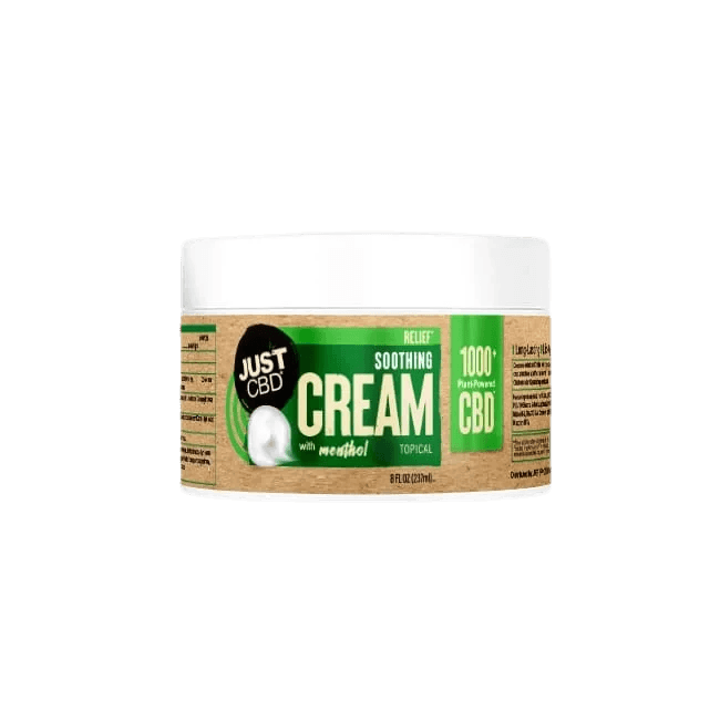 JustCBD - CBD Soothing Cream +Menthol - Shop Coastal Hemp Co