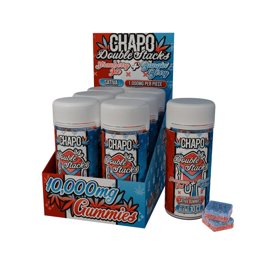 Chapo Double Stacks Bitez D8 D9 THCP Gummies 10,000mg