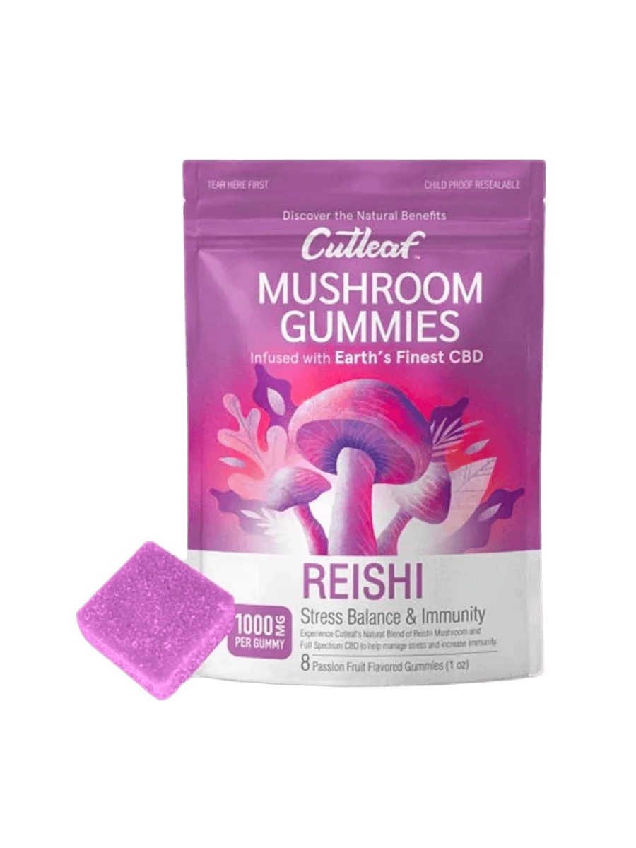 cutleaf - Cutleaf Reishi Passion Fruit Mushroom CBD Gummies - Shop Coastal Hemp Co