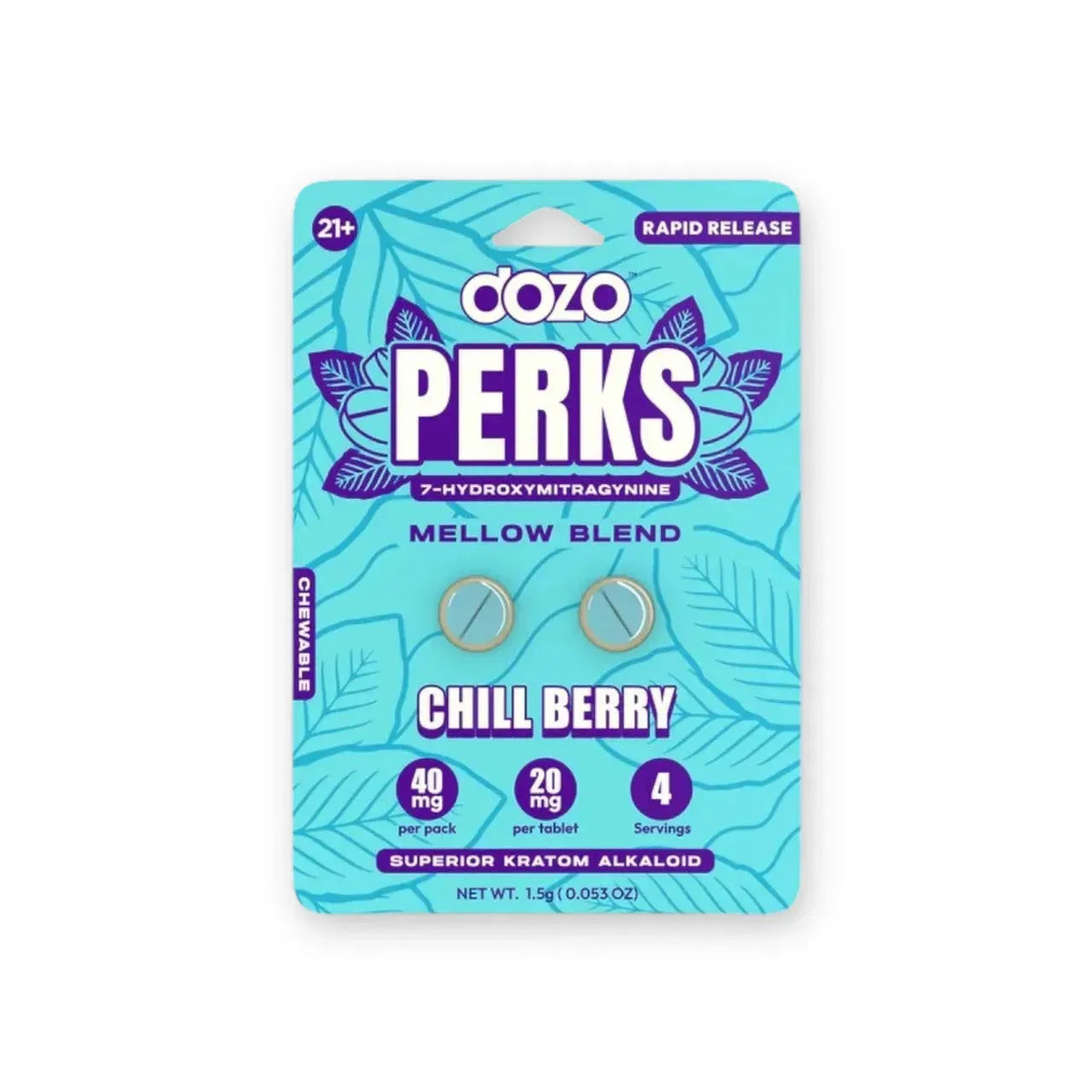 Dozo PERKS 7-Hydroxy Tablets 40mg Display 10 count