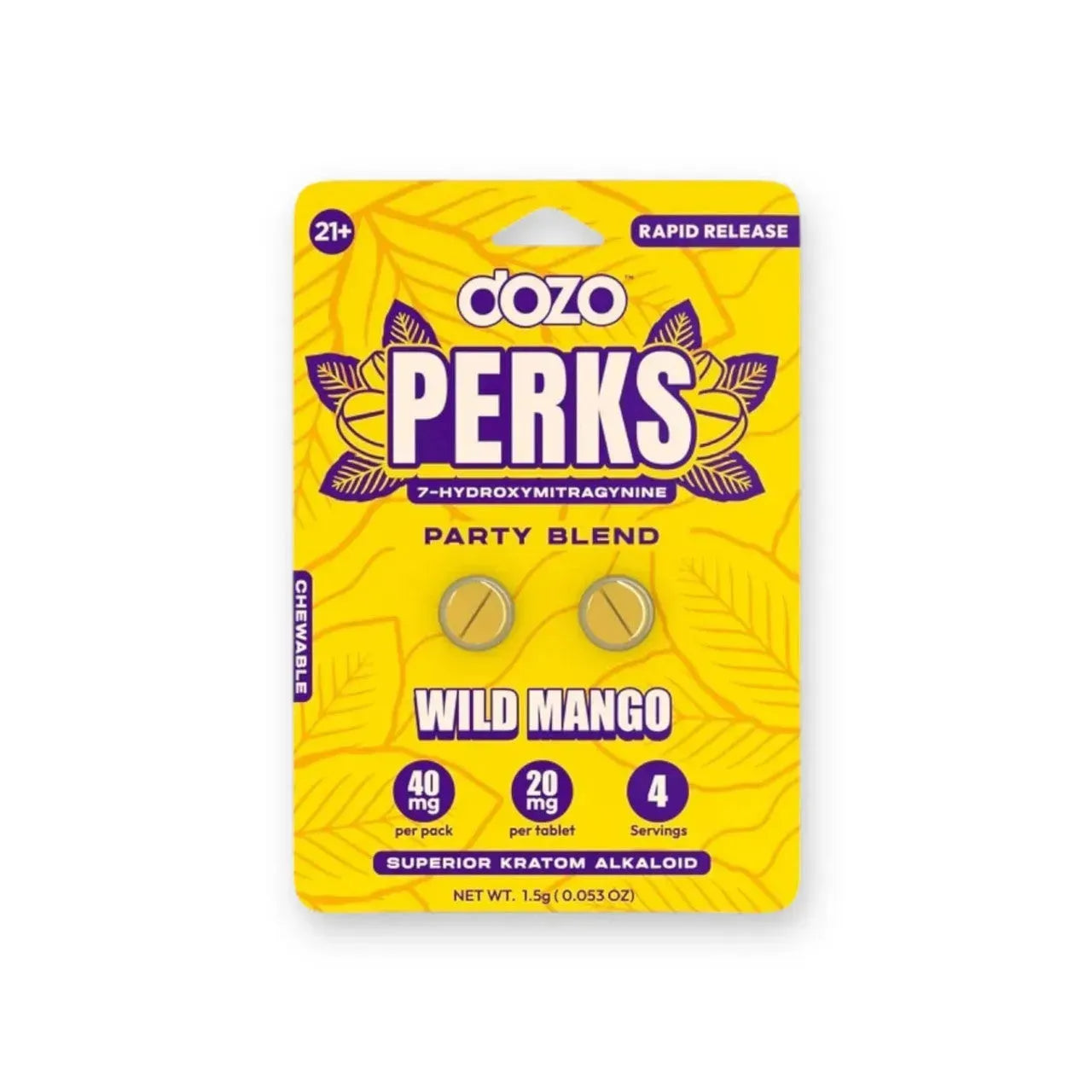 Dozo PERKS 7-Hydroxy Tablets 40mg Display 10 count