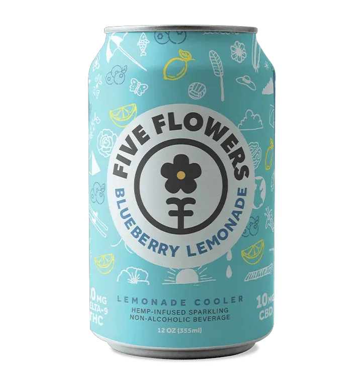 Five Flowers Delta 9 Seltzers 10mg NEW Five Flowers Coastal Hemp Co