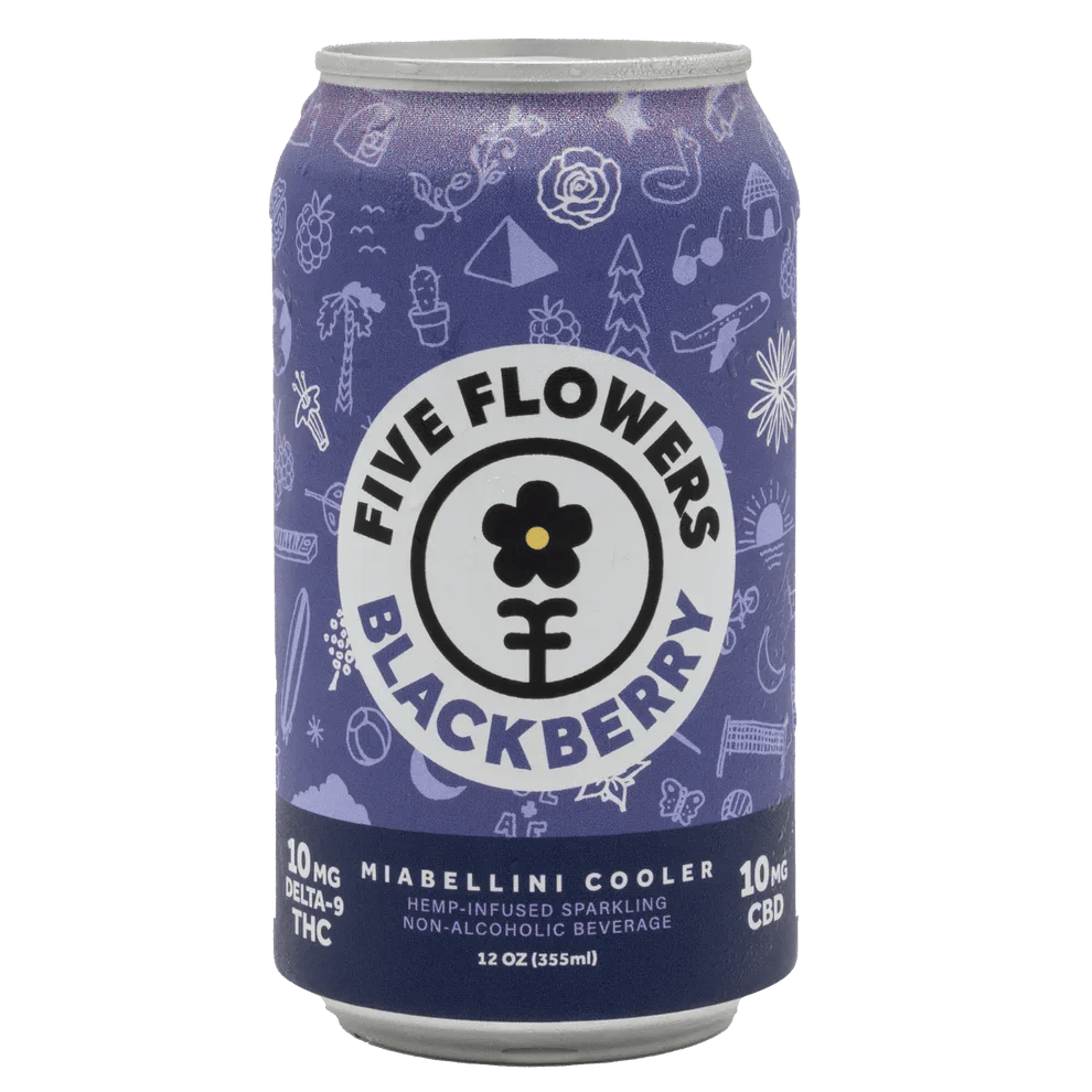 Five Flowers Delta 9 Seltzers 10mg NEW Five Flowers Coastal Hemp Co