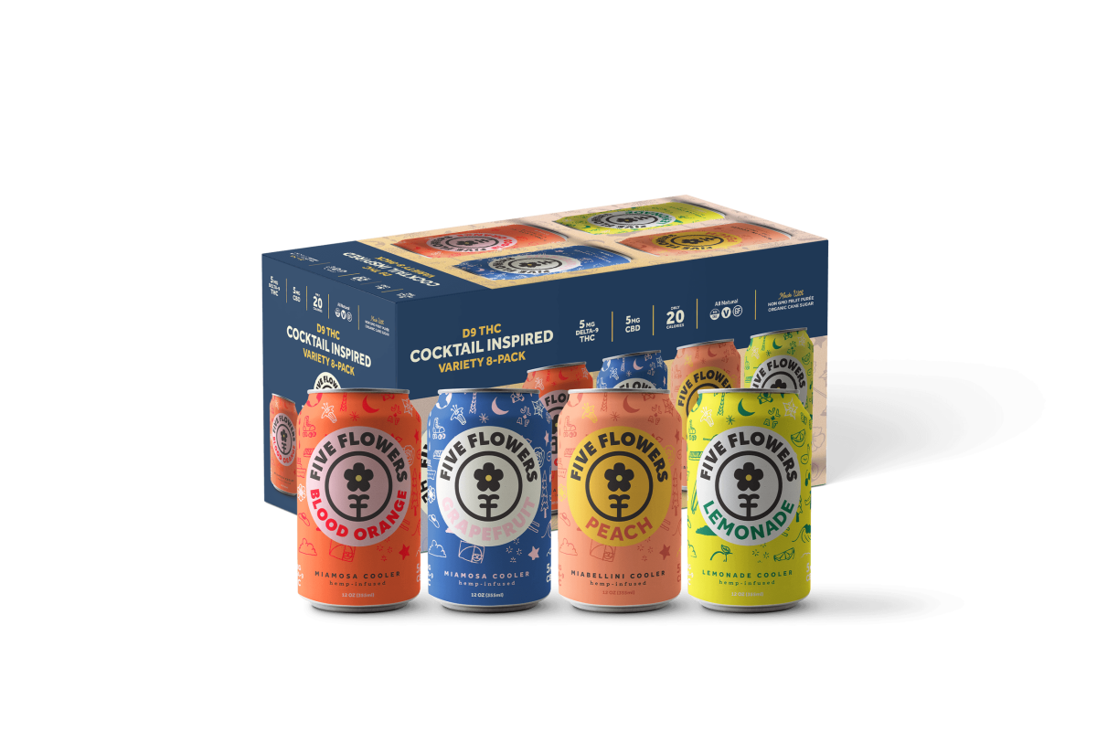 Five Flowers Delta-9 THC Infused Cooler Variety Pack - Coastal Hemp Co