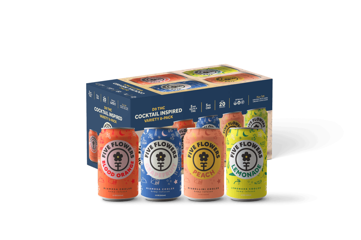 Five Flowers Delta-9 THC Infused Cooler Variety Pack - Coastal Hemp Co