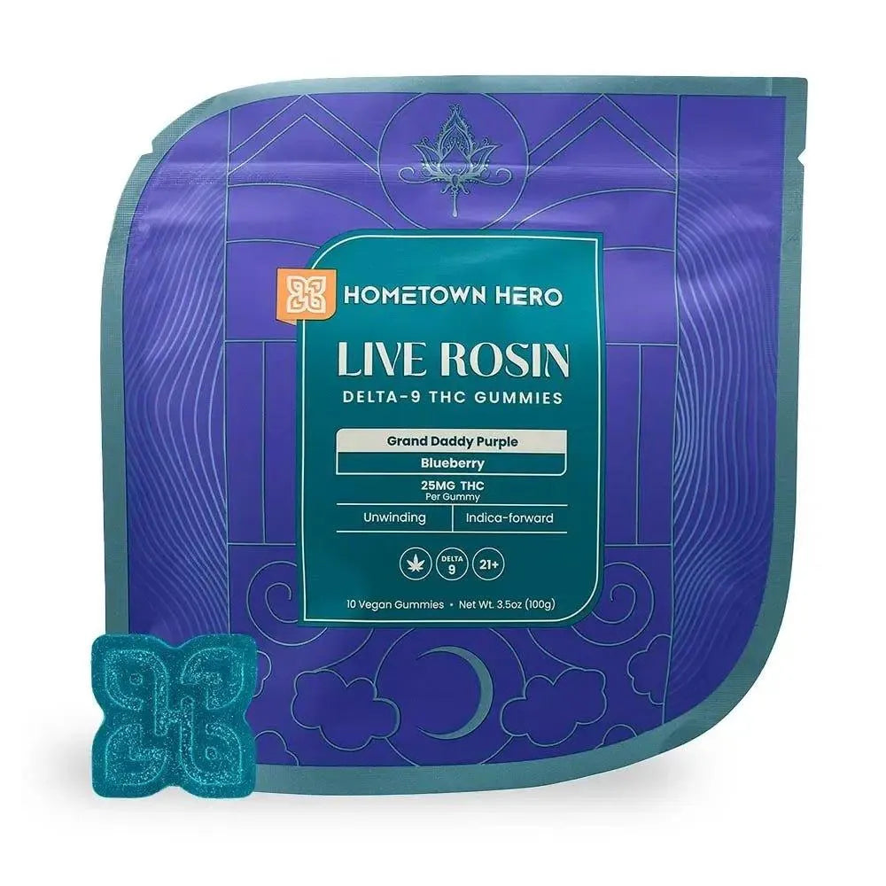 Hometown Hero Live Rosin Delta 9 Gummies