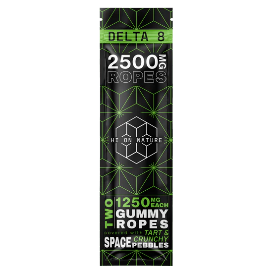 Hi on Nature 2500 mg Delta 8-THC Gummy Ropes - Space Pebbles - Coastal Hemp Co