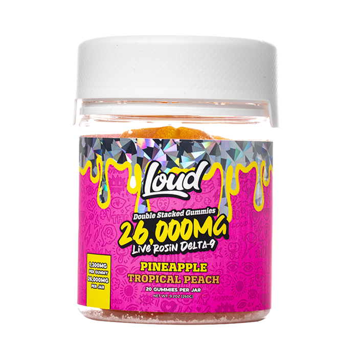 LOUD Double Stacked Gummies Live Rosin 26000mg - Coastal Hemp Co