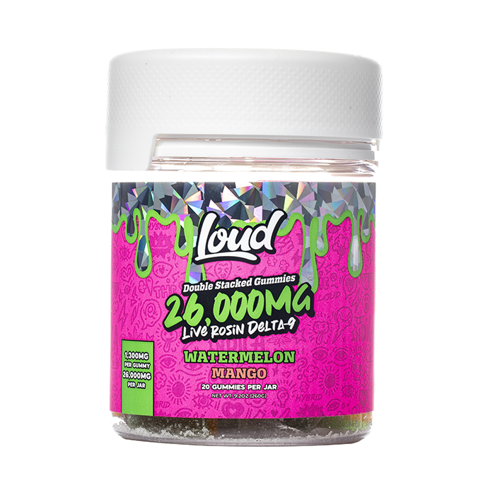 LOUD Double Stacked Gummies Live Rosin 26000mg - Coastal Hemp Co