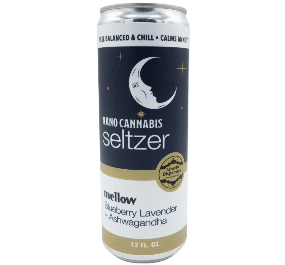 Asheville Dispensary Mellow Nite Nite Blueberry Lavender Seltzer 20mg CBD