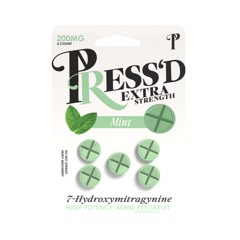 PRESS'D 7-Hydroxymitragynine Extra Strength Tablets 5-pk Trippy Sugar Coastal Hemp Co