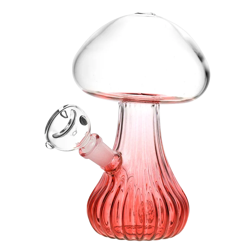 Pluming Mushroom Glass Water Pipe | 7" | 14mm F Seshgear Coastal Hemp Co