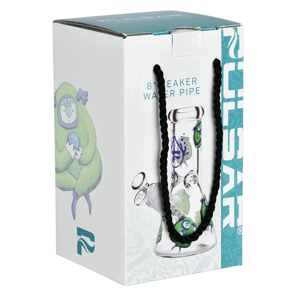Pulsar Remembering How to Listen Design Series Glass Beaker Water Pipe 8" Pulsar Coastal Hemp Co