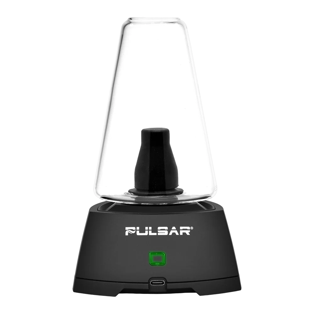 Pulsar Sipper Concentrate 510 Cartridge Vaporizer, dry cup edition, black base with glass top