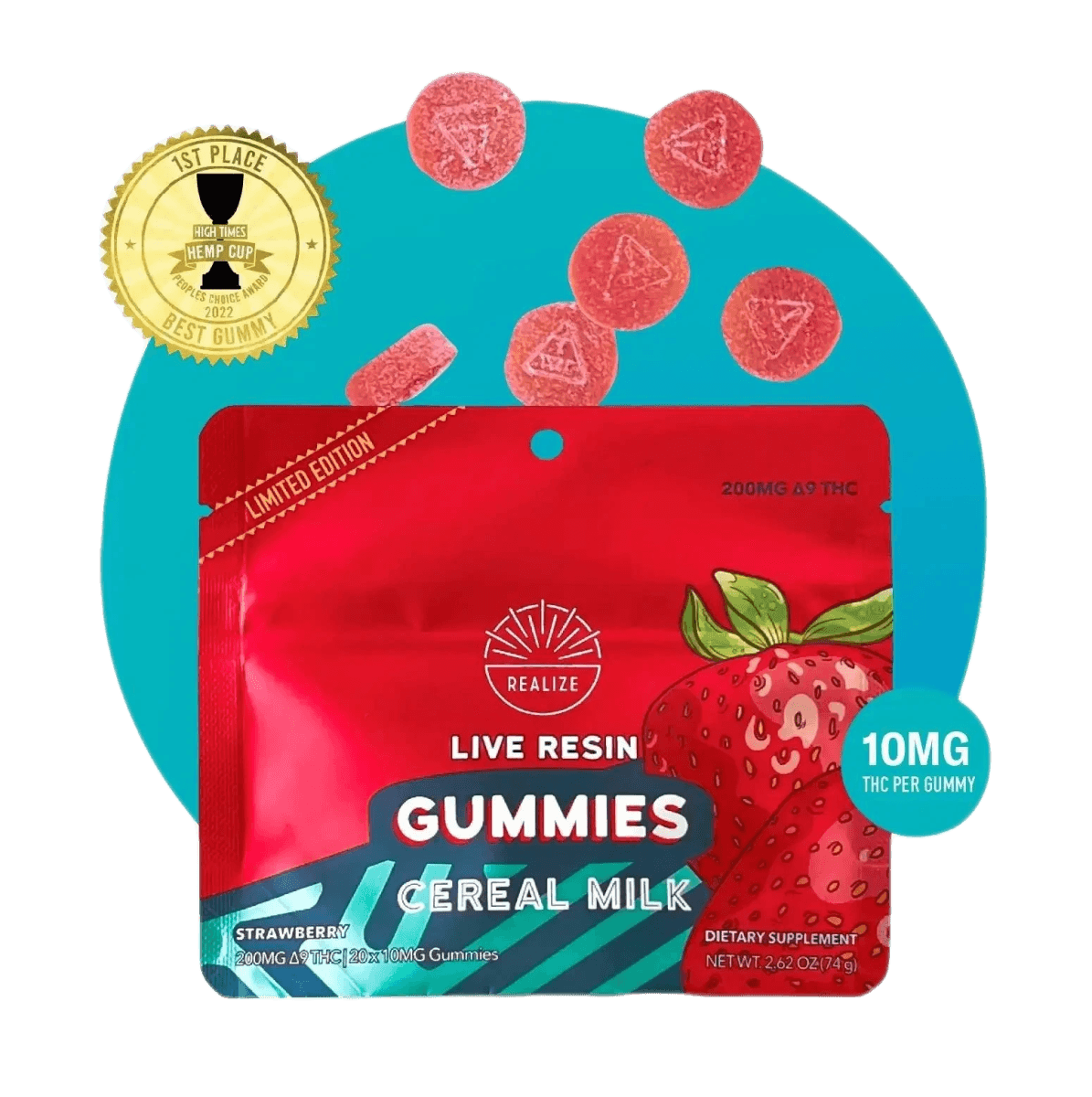 Realize Live Resin Delta 9 Gummies 200 mg - LIMITED EDITION - Coastal Hemp Co