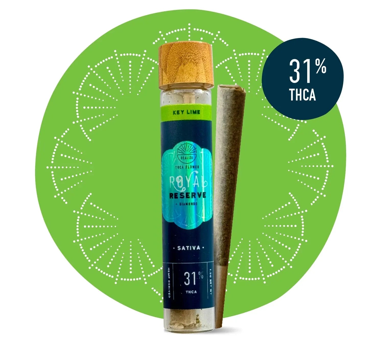 Realize Royal Reserve Pre-Roll with THCA 1.5g Realize Coastal Hemp Co
