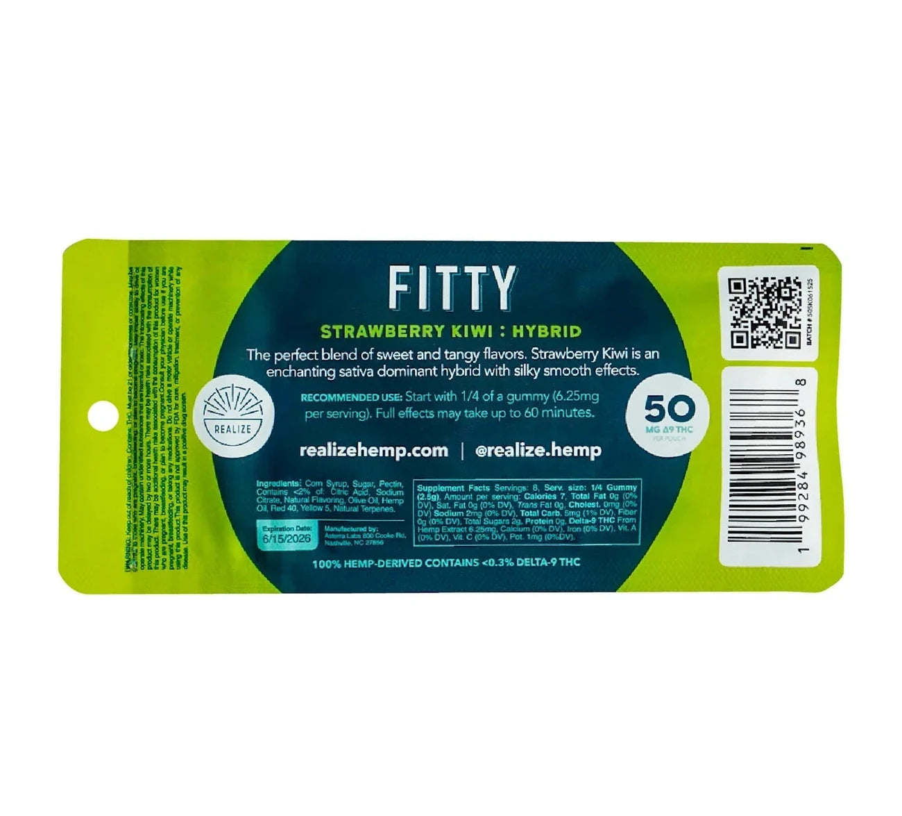Realize FITTY Gummies 50mg THC Realize Coastal Hemp Co