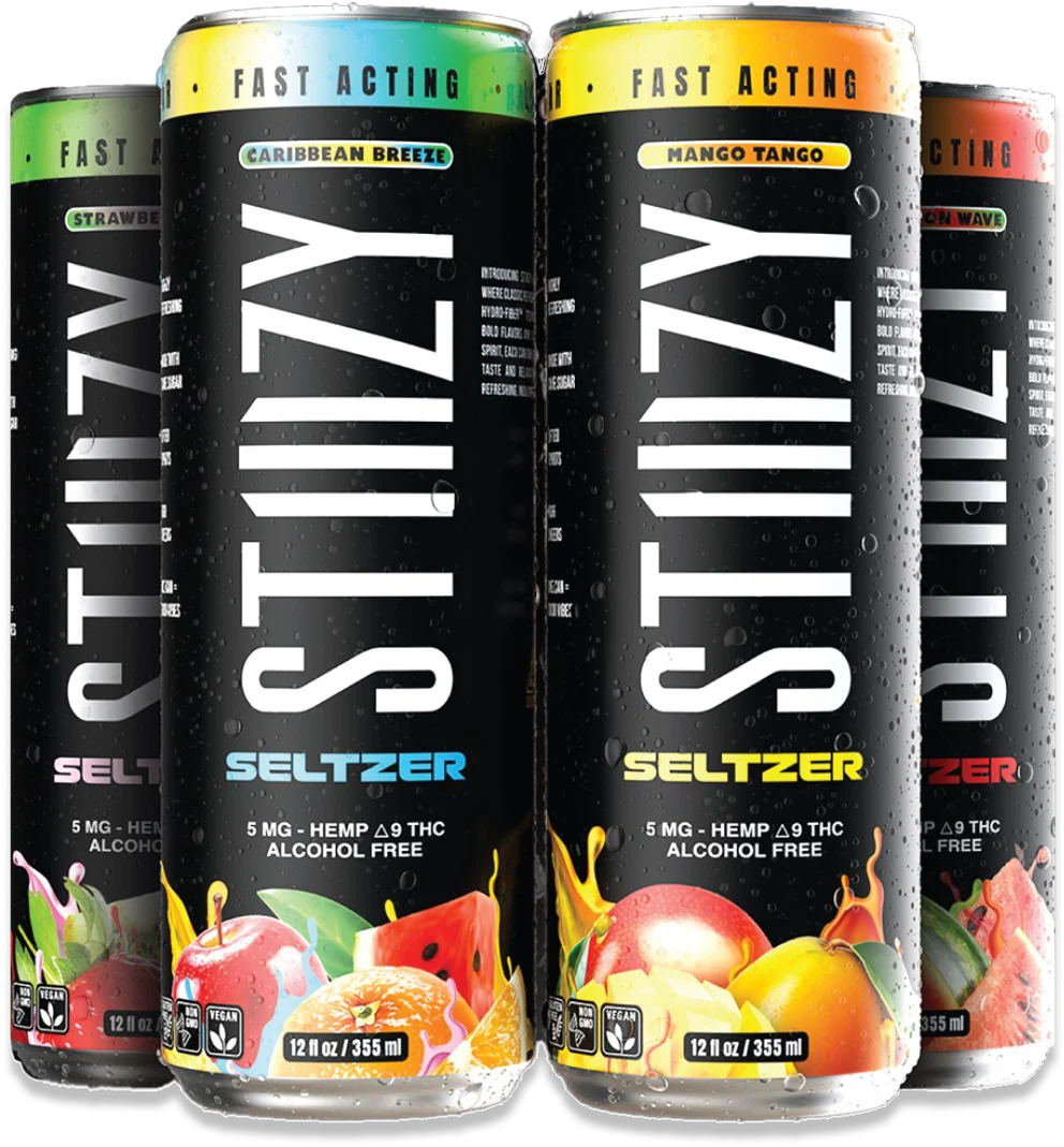 STIIIZY Delta-9 Seltzer 5mg 12oz 4-Pack - Coastal Hemp Co