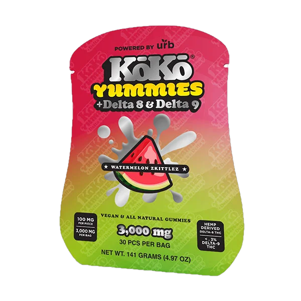 Urb Koko Yummies D8 D9 Gummies | 3000 mg - Coastal Hemp Co