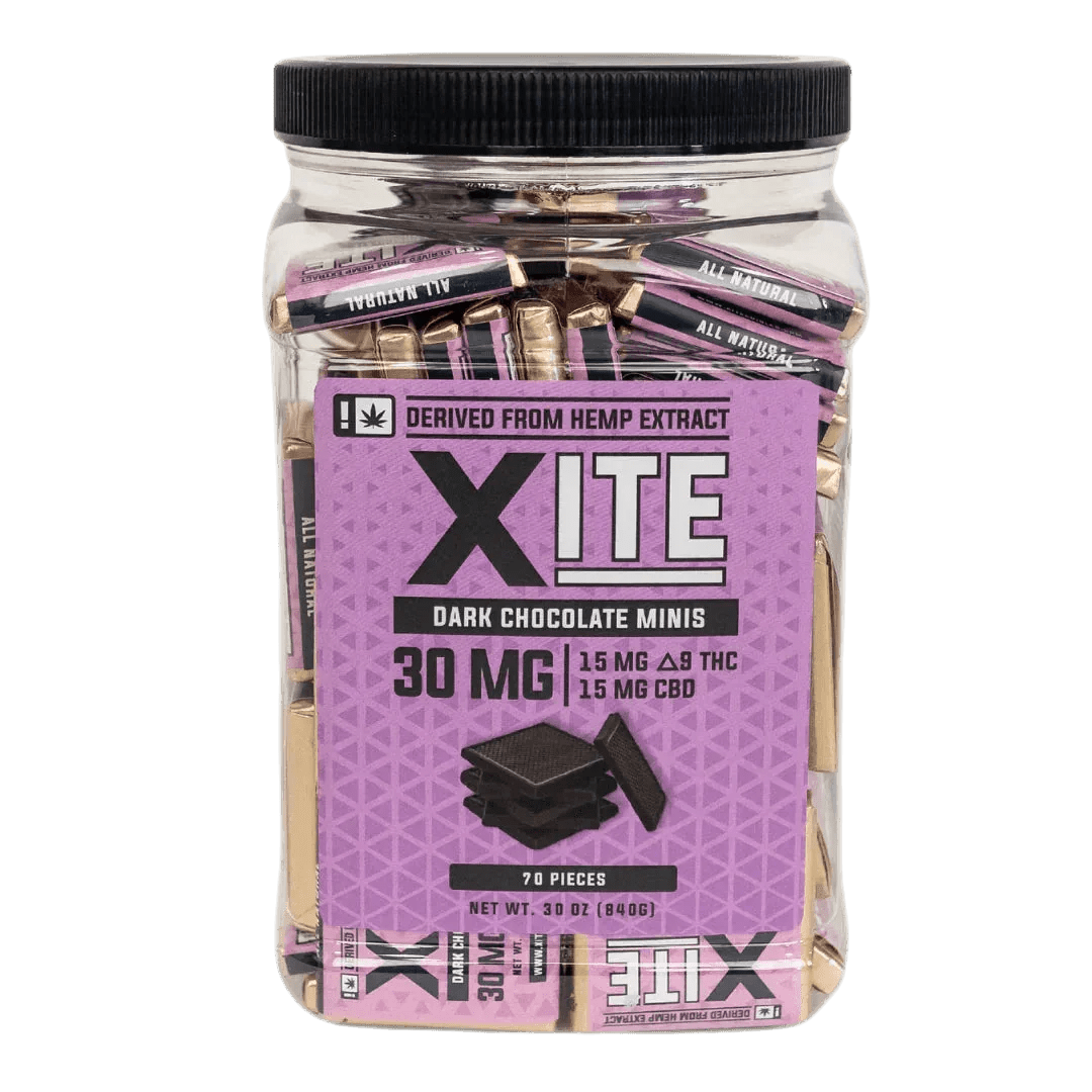 XITE - D9 Chocolate Minis - 15MG D9/15MG CBD - Coastal Hemp Co