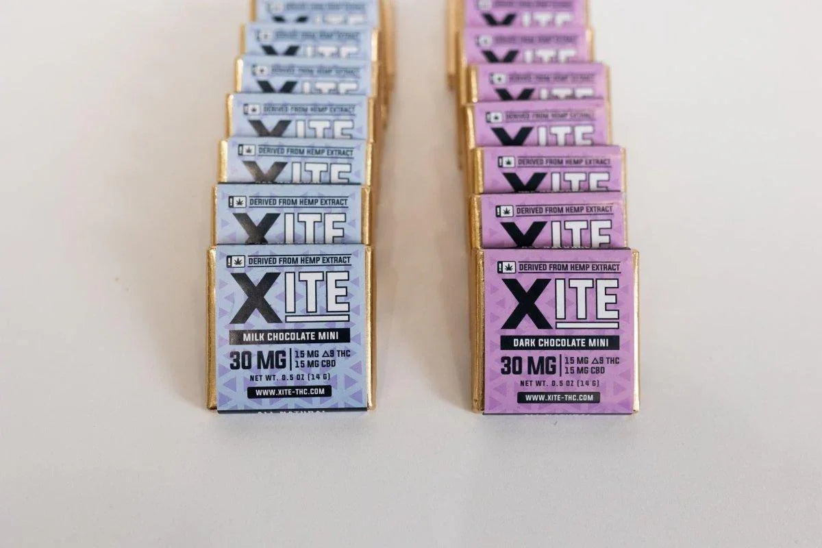  - XITE - D9 Chocolate Minis - 15MG D9/15MG CBD - Shop Coastal Hemp Co
